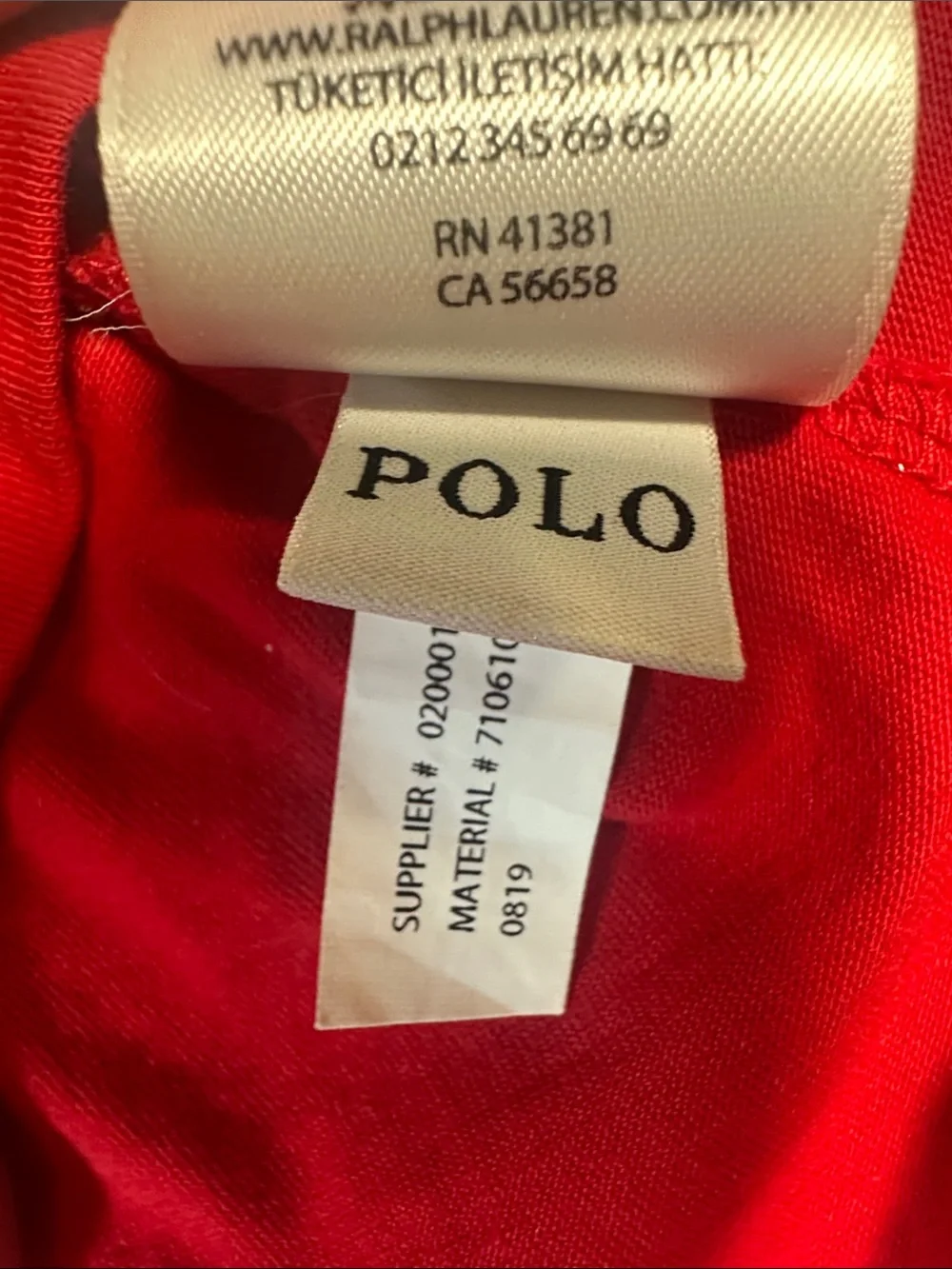 Polo by Ralph Lauren Red Short-Sleeve Crewneck T-Shirt with Navy Pony Medium
